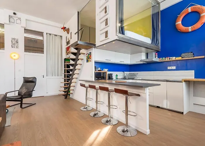 公寓 Superb Loft With Unique Design Heart Of *